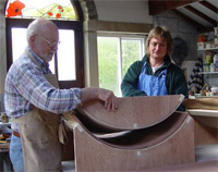 Jim and Ian laying slabs